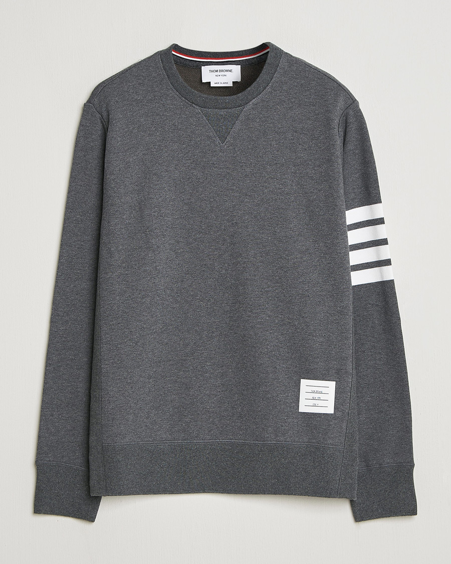 Herre | Trøjer | Thom Browne | Classic 4 Bar Loopback Sweatshirt Dark Grey