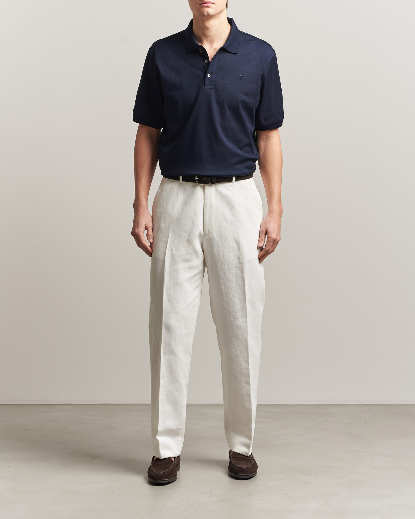 Herre | Polotrøjer | Ralph Lauren Purple Label | Mercerized Cotton Polo Chairman Navy