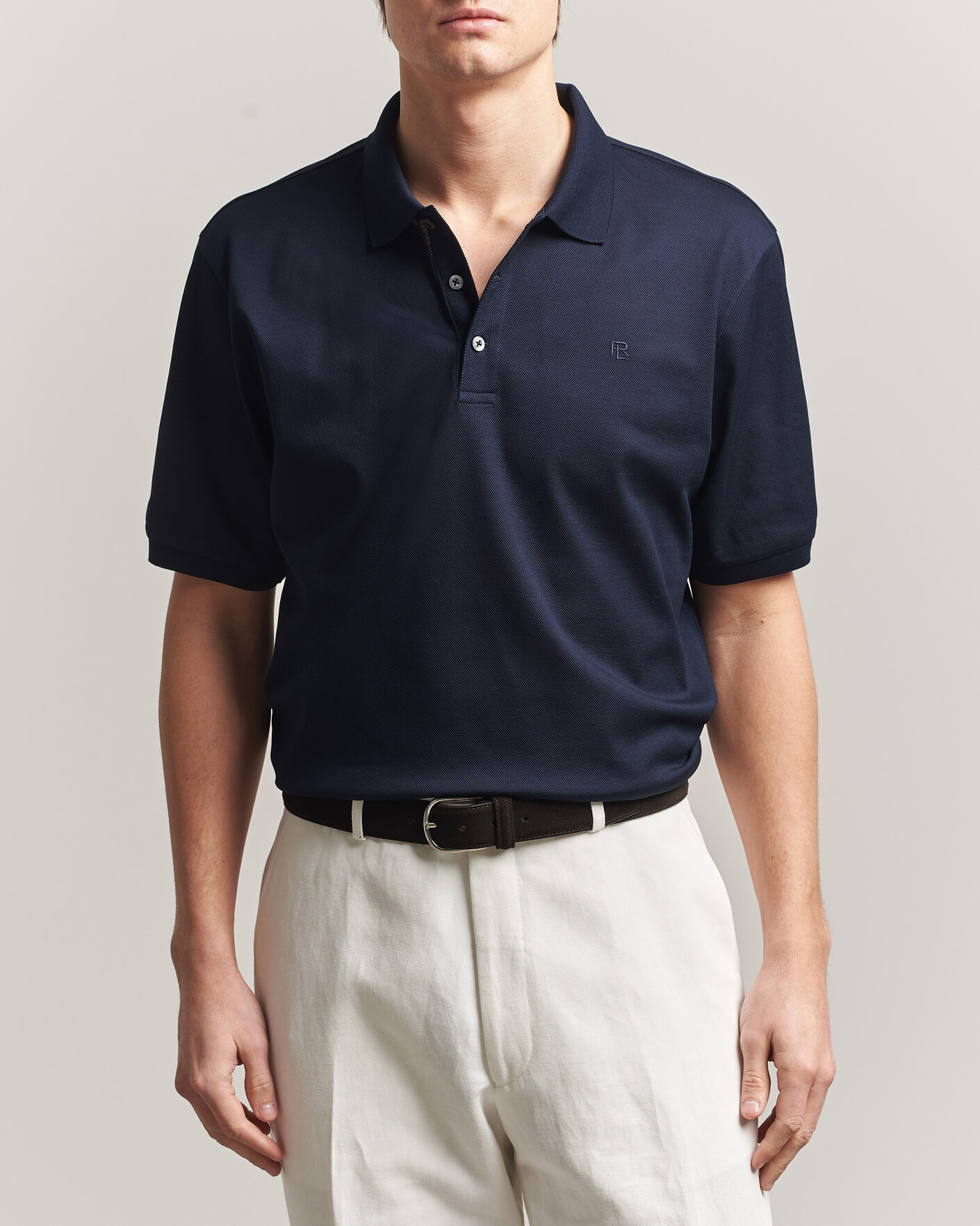 Herre | Polotrøjer | Ralph Lauren Purple Label | Mercerized Cotton Polo Chairman Navy