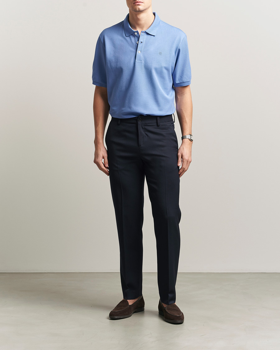 Herre | Polotrøjer | Ralph Lauren Purple Label | Mercerized Cotton Polo Light Blue