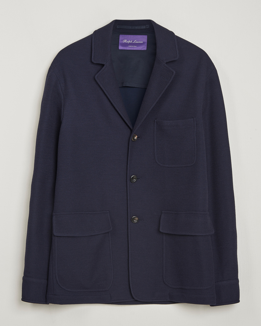 Herre | Blazere & jakker | Ralph Lauren Purple Label | Wool/Cotton Jacket Chairman Navy