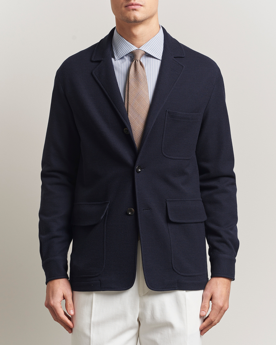 Herre | Blazere & jakker | Ralph Lauren Purple Label | Wool/Cotton Jacket Chairman Navy