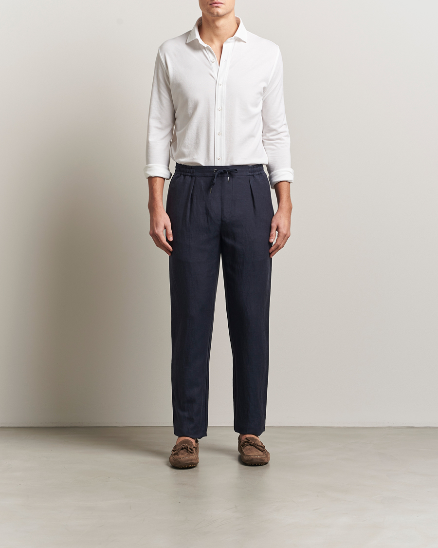 Herre | Bukser | Ralph Lauren Purple Label | Dorset Drawstring Trousers Chairman Navy