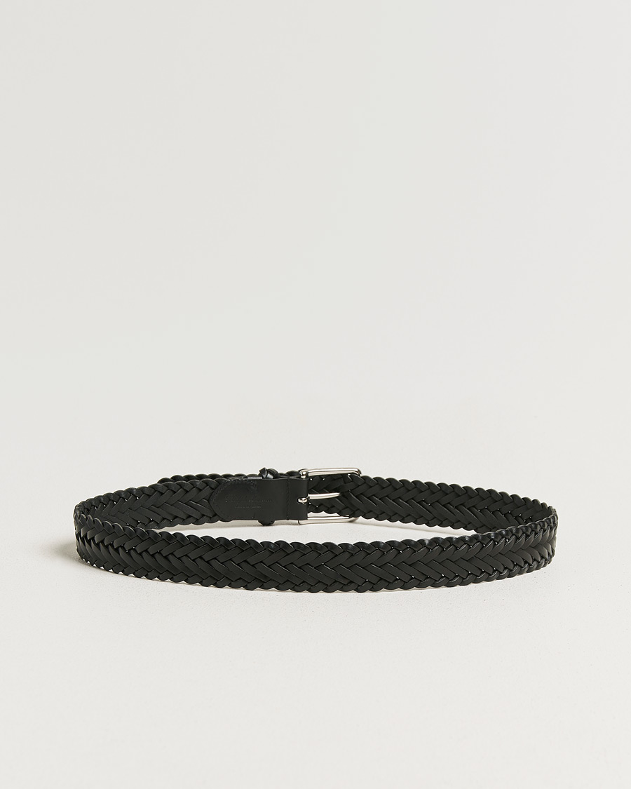 Herre | Bælter | Ralph Lauren Purple Label | Braided Belt Black Vachetta