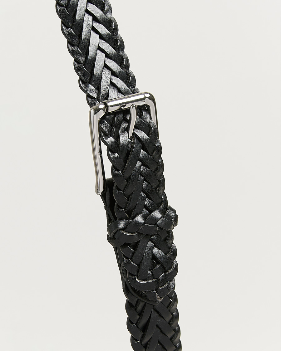 Herre | Bælter | Ralph Lauren Purple Label | Braided Belt Black Vachetta