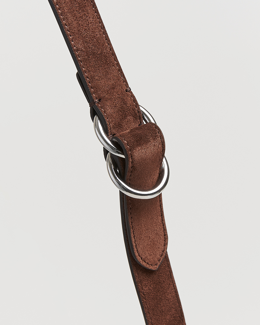 Herre | Bælter | Ralph Lauren Purple Label | Ring Belt Dark Brown Suede