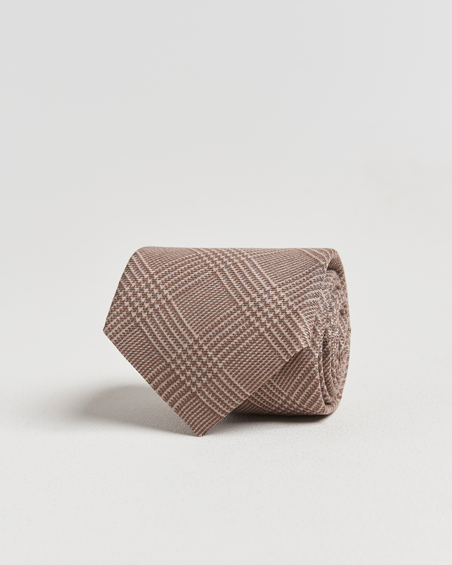 Herre | Slips | Ralph Lauren Purple Label | Glenplaid Silk Tie Beige