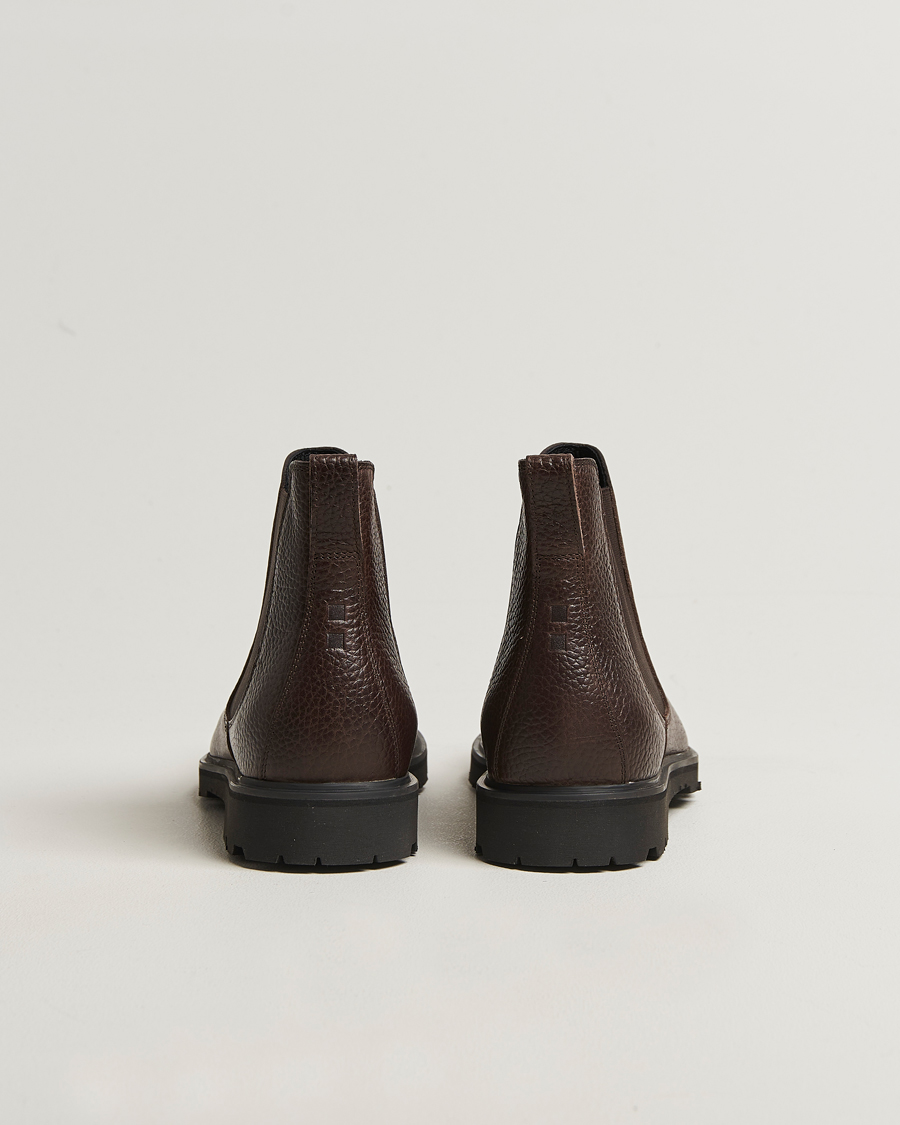 Herre | Støvler | UBR | Thunder Chelsea Grained Leather Boot Dark Brown