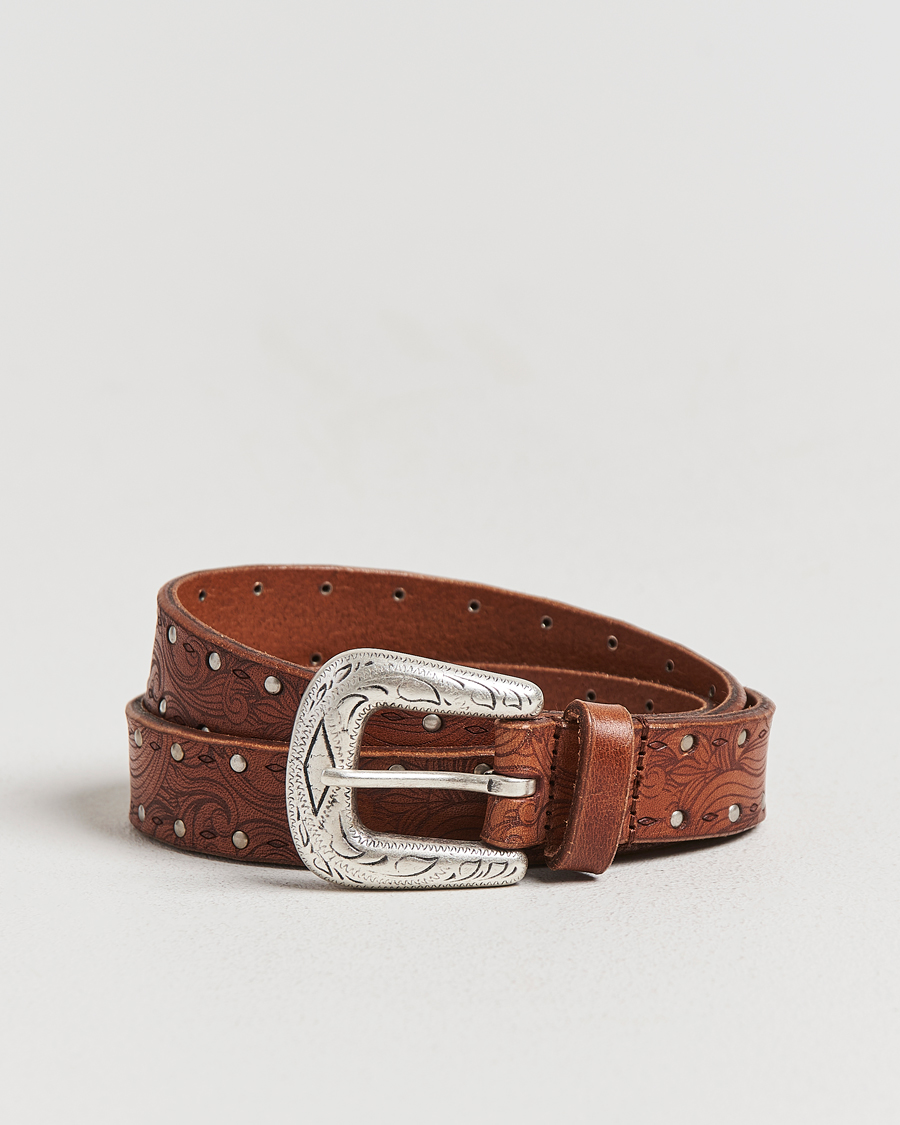 Herre | Bælter | Anderson's | Stud Western 2,5cm Belt Brown
