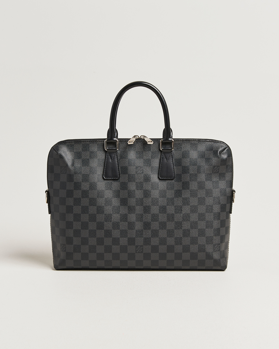 Herre | Pre-Owned & Vintage Bags | Louis Vuitton Pre-Owned | Porte Documents Jour Damier Graphite