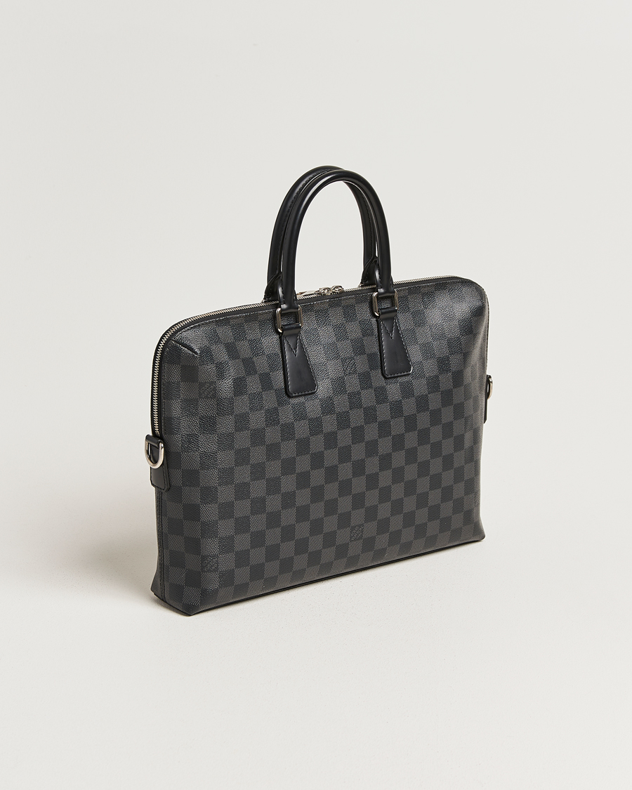 Herre | Pre-Owned & Vintage Bags | Louis Vuitton Pre-Owned | Porte Documents Jour Damier Graphite