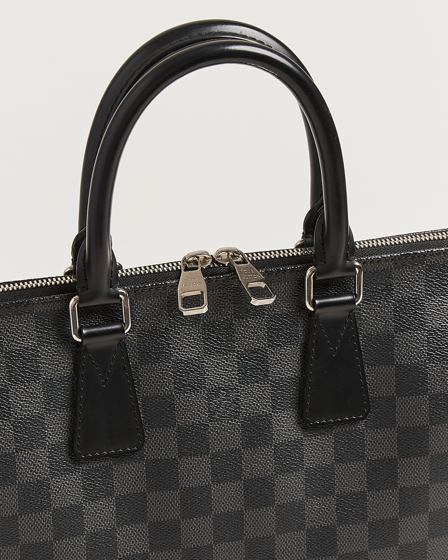 Herre | Pre-Owned & Vintage Bags | Louis Vuitton Pre-Owned | Porte Documents Jour Damier Graphite
