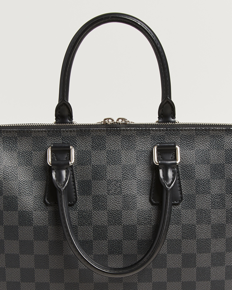 Herre | Pre-Owned & Vintage Bags | Louis Vuitton Pre-Owned | Porte Documents Jour Damier Graphite