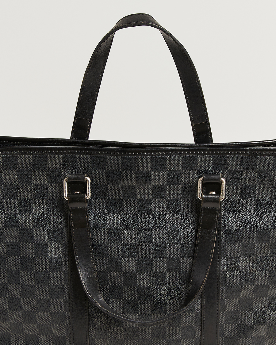 Herre | Pre-Owned & Vintage Bags | Louis Vuitton Pre-Owned | Tadao Tote Bag Damier Graphite
