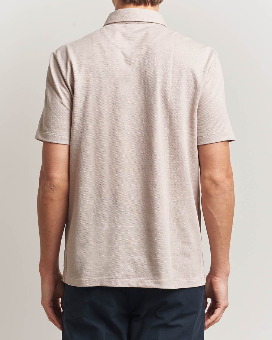 Herre | Polotrøjer | Brioni | Short Sleeve Cotton Piquet Polo Beige