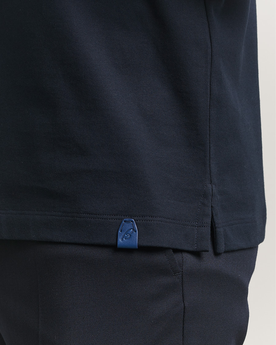Herre | T-Shirts | Brioni | Short Sleeve Cotton T-Shirt Navy