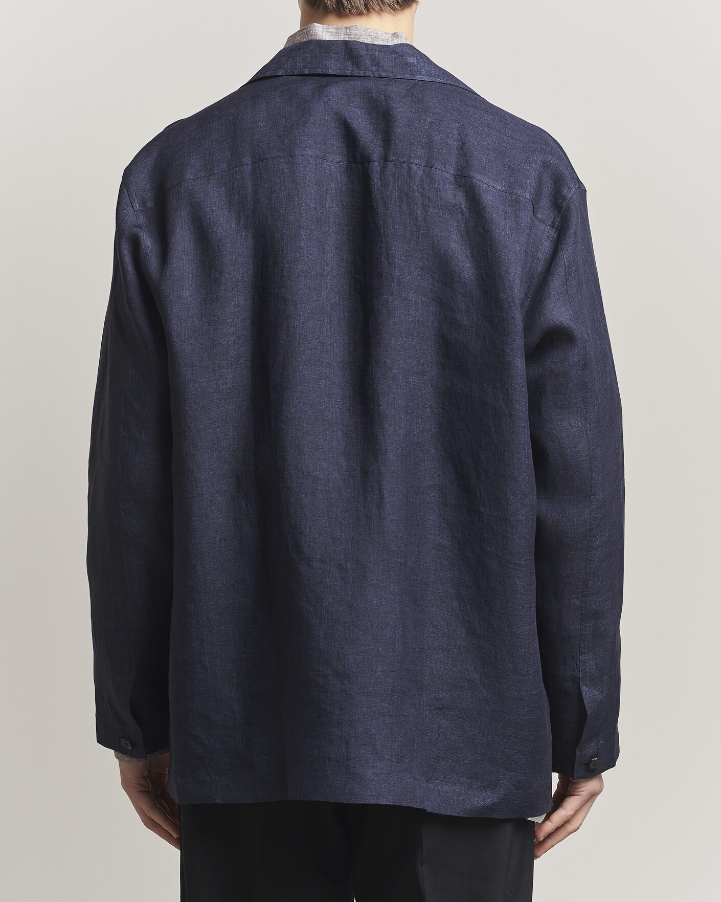 Herre | Skjorter | Brioni | Linen Shirt Blazer Navy