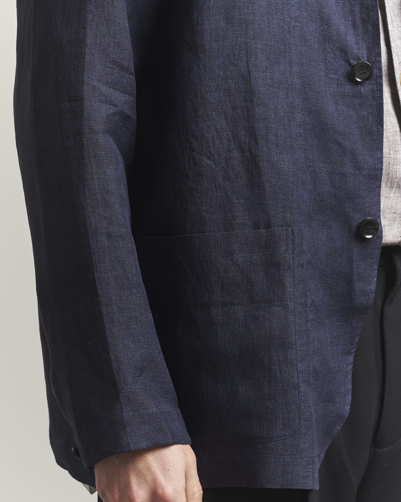 Herre | Skjorter | Brioni | Linen Shirt Blazer Navy