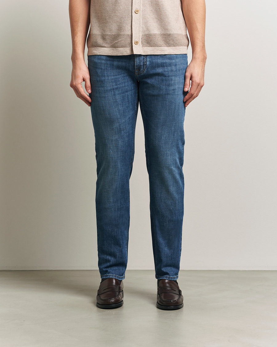 Herre | Bukser | Brioni | 5-Pocket Denim Medium Blue Wash