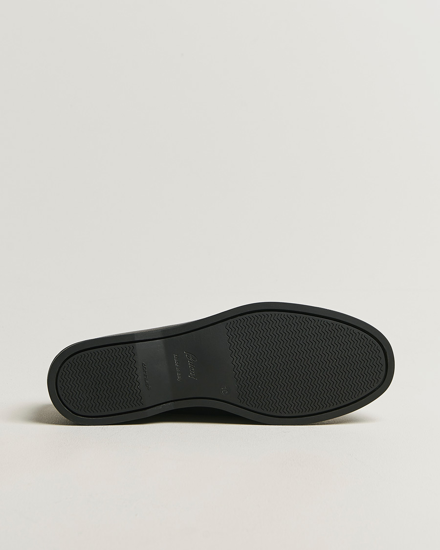 Herre | Sejlersko | Brioni | Grain Leather Boat Shoes Black Calf