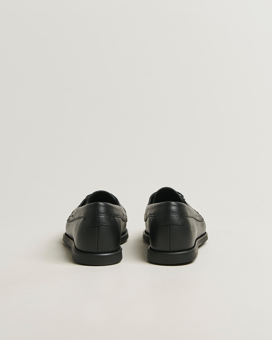 Herre | Sejlersko | Brioni | Grain Leather Boat Shoes Black Calf