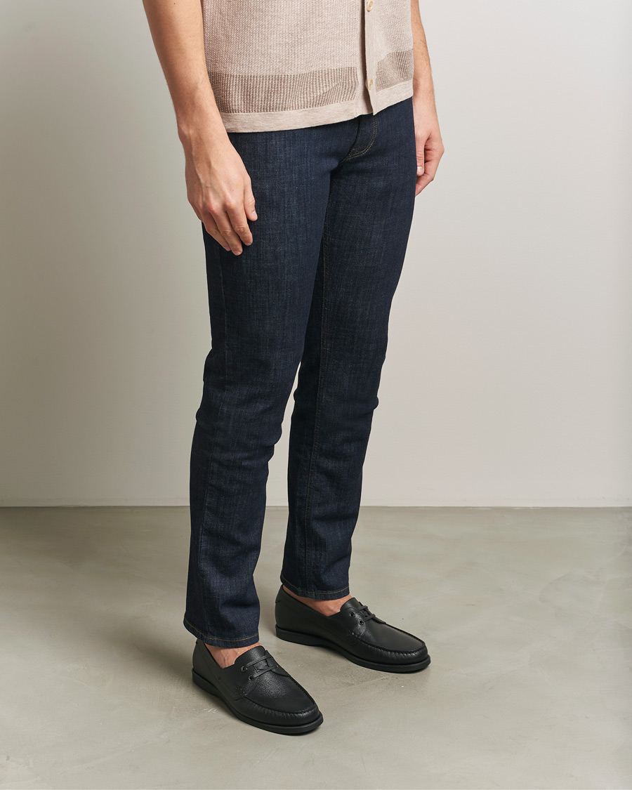 Herre | Sejlersko | Brioni | Grain Leather Boat Shoes Black Calf