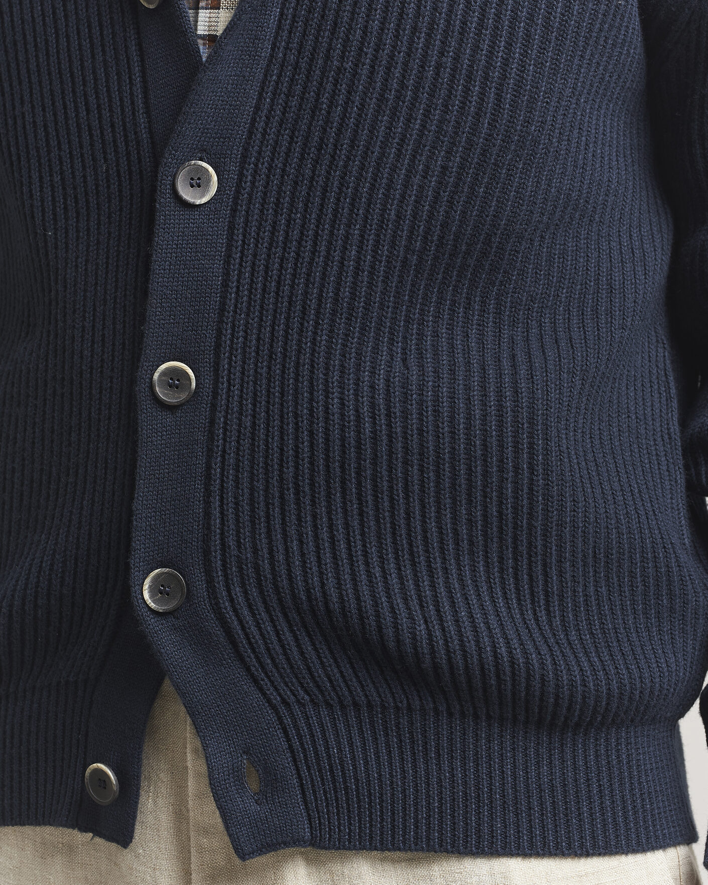 Herre | Trøjer | Altea | Cotton/Cashmere Shawl Cardigan Navy
