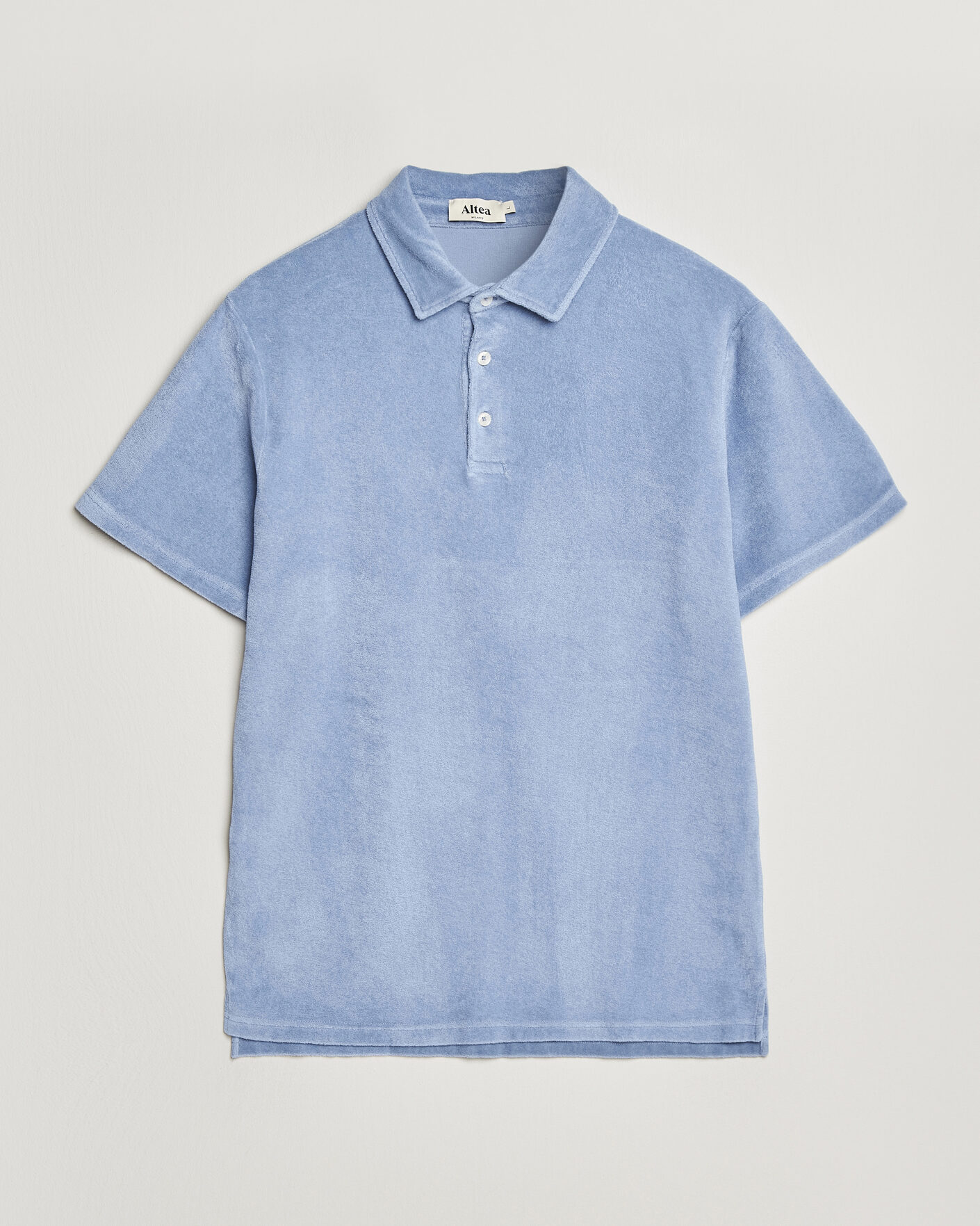 Herre | Polotrøjer | Altea | Terry Cotton Polo Light Blue