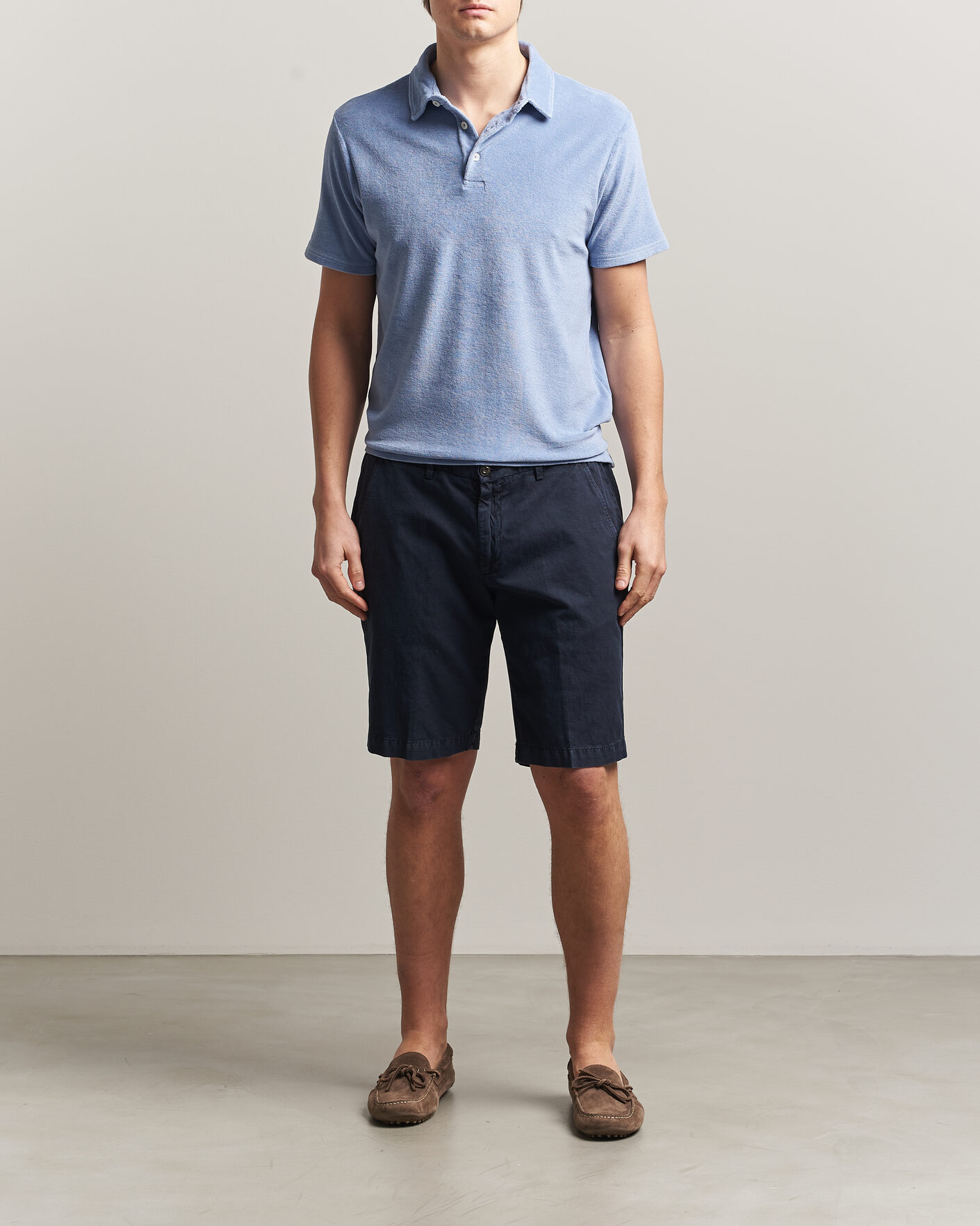 Herre | Polotrøjer | Altea | Terry Cotton Polo Light Blue