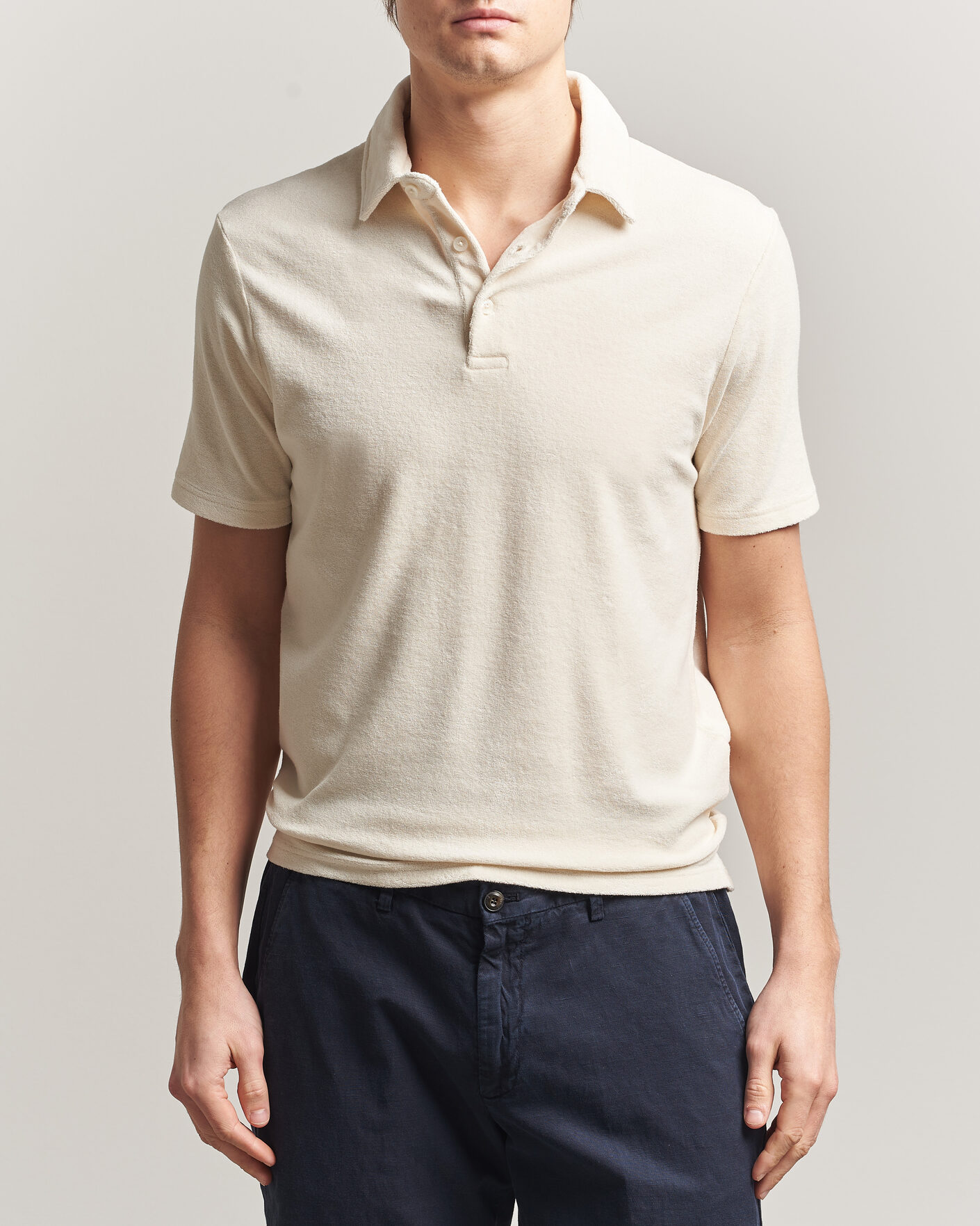 Herre | Polotrøjer | Altea | Terry Cotton Polo Off White