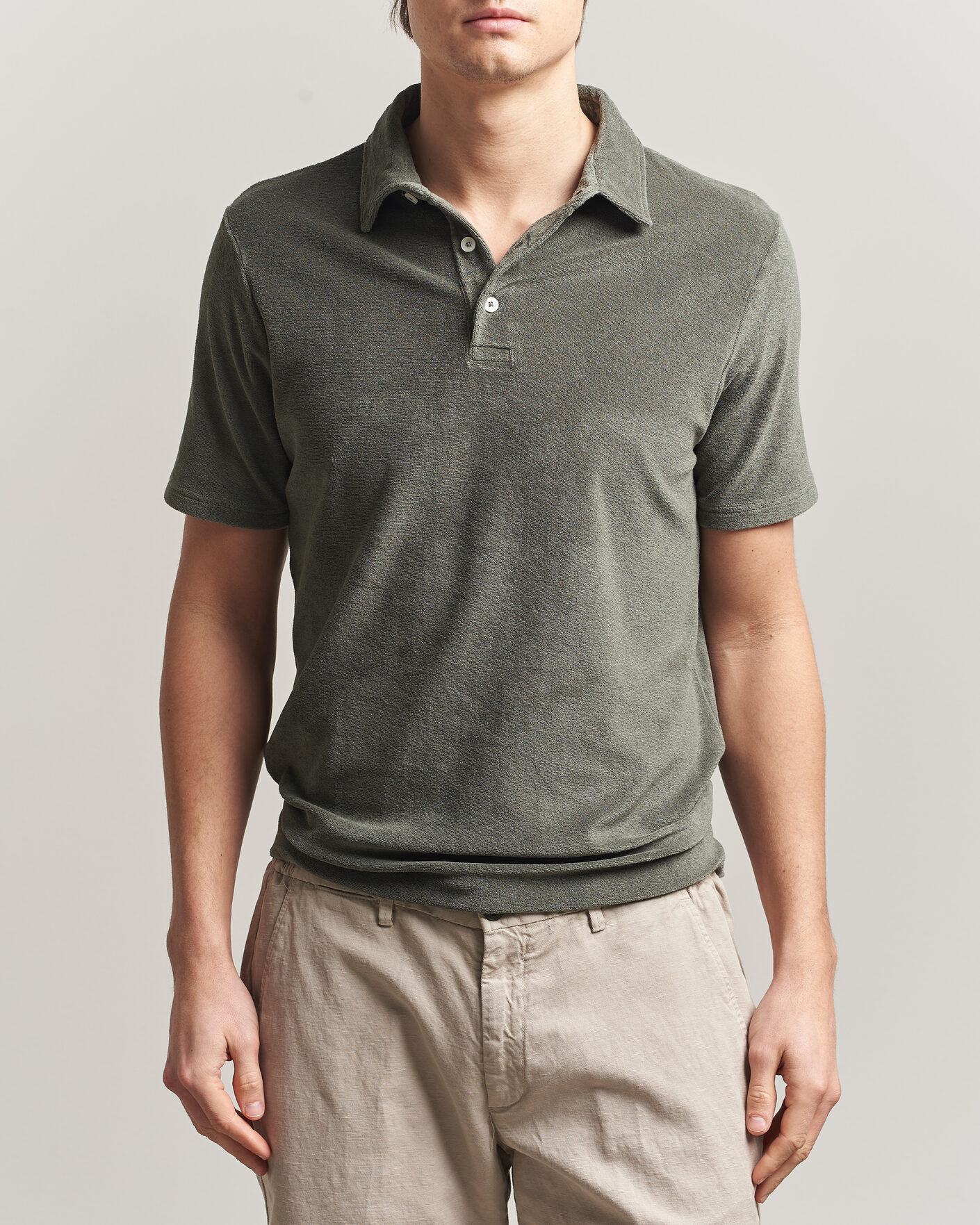 Herre | Polotrøjer | Altea | Terry Cotton Polo Olive