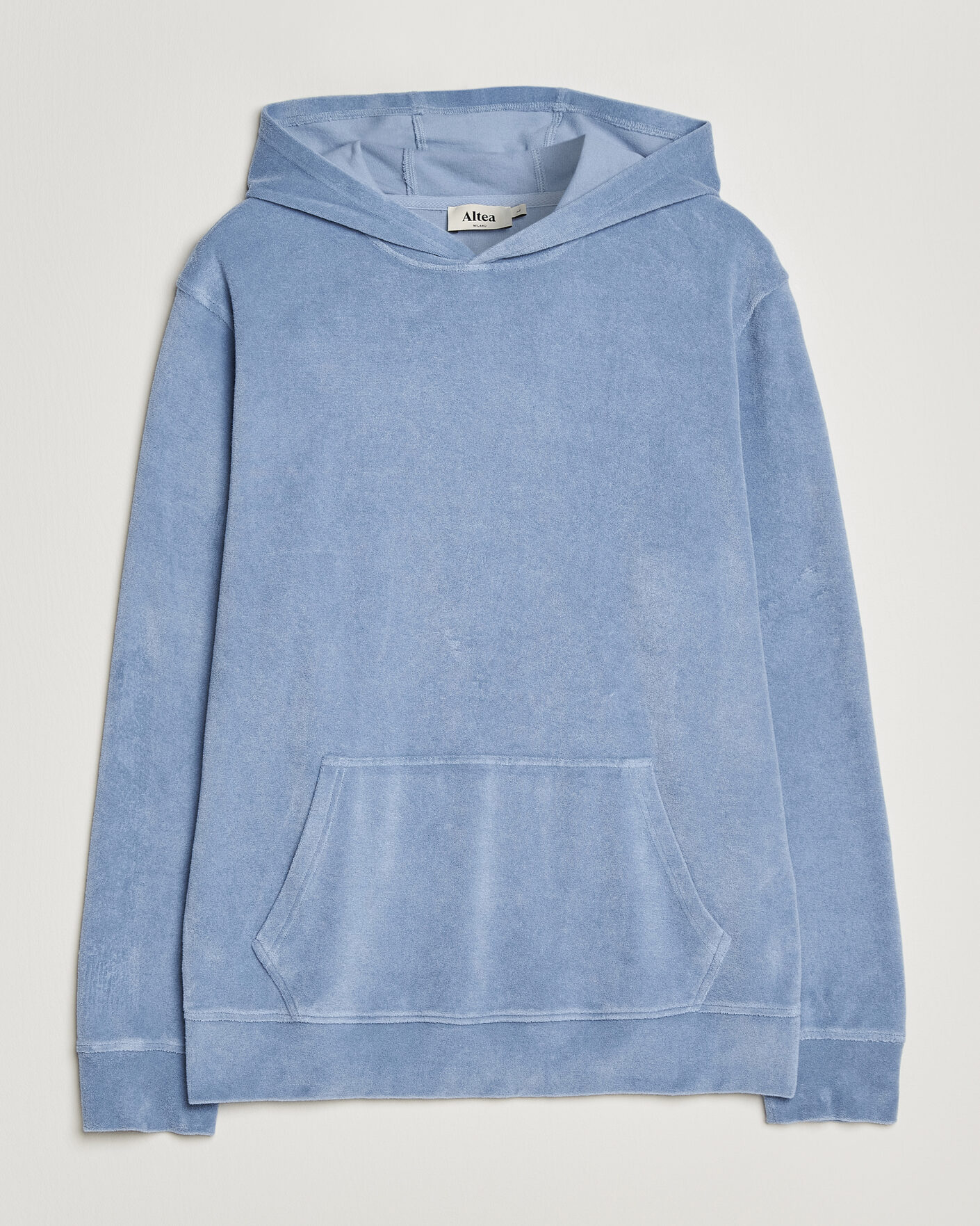 Herre | Trøjer | Altea | Terry Cotton Hoodie Light Blue