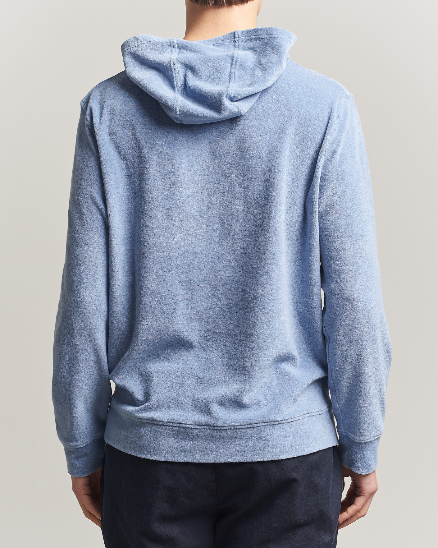 Herre | Trøjer | Altea | Terry Cotton Hoodie Light Blue