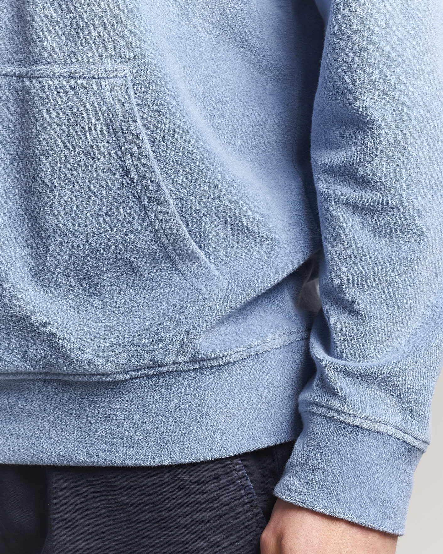 Herre | Trøjer | Altea | Terry Cotton Hoodie Light Blue