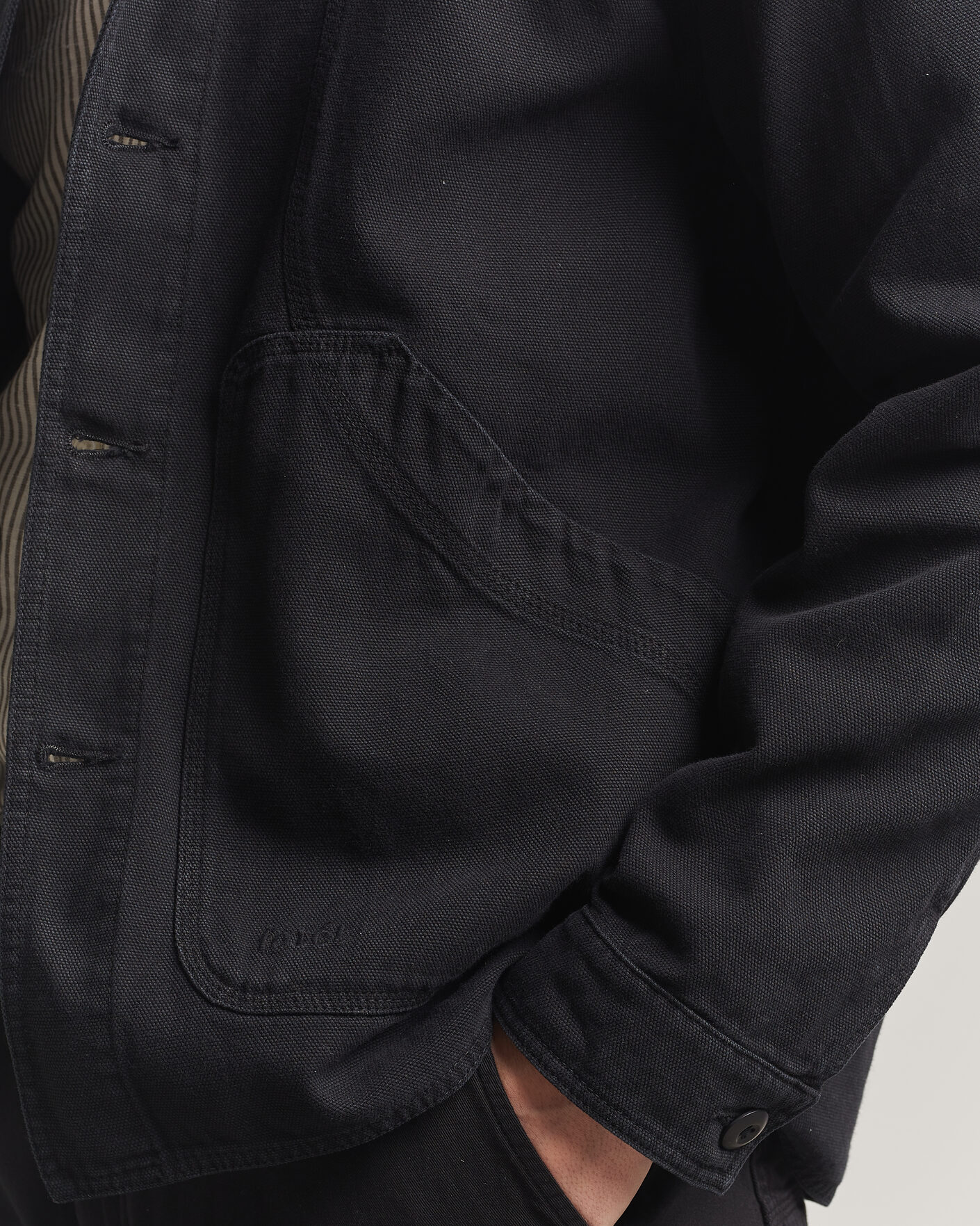 Herre | Skjorter | Forét | Berry Canvas Overshirt Black