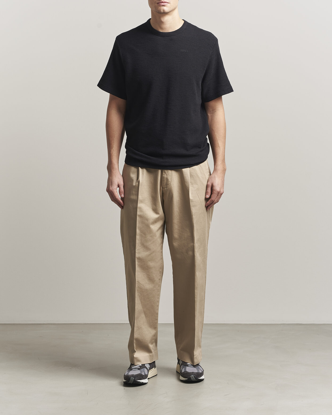 Herre | T-Shirts | Forét | Fir Structured T-Shirt Black