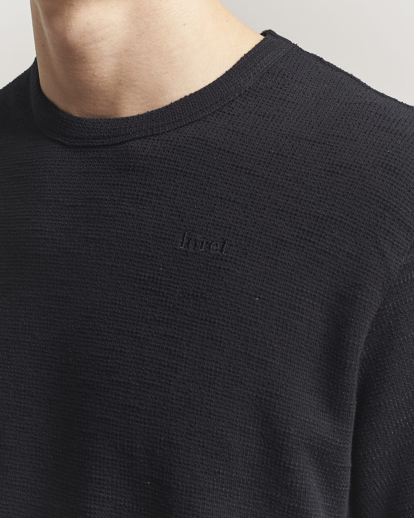 Herre | T-Shirts | Forét | Fir Structured T-Shit Black