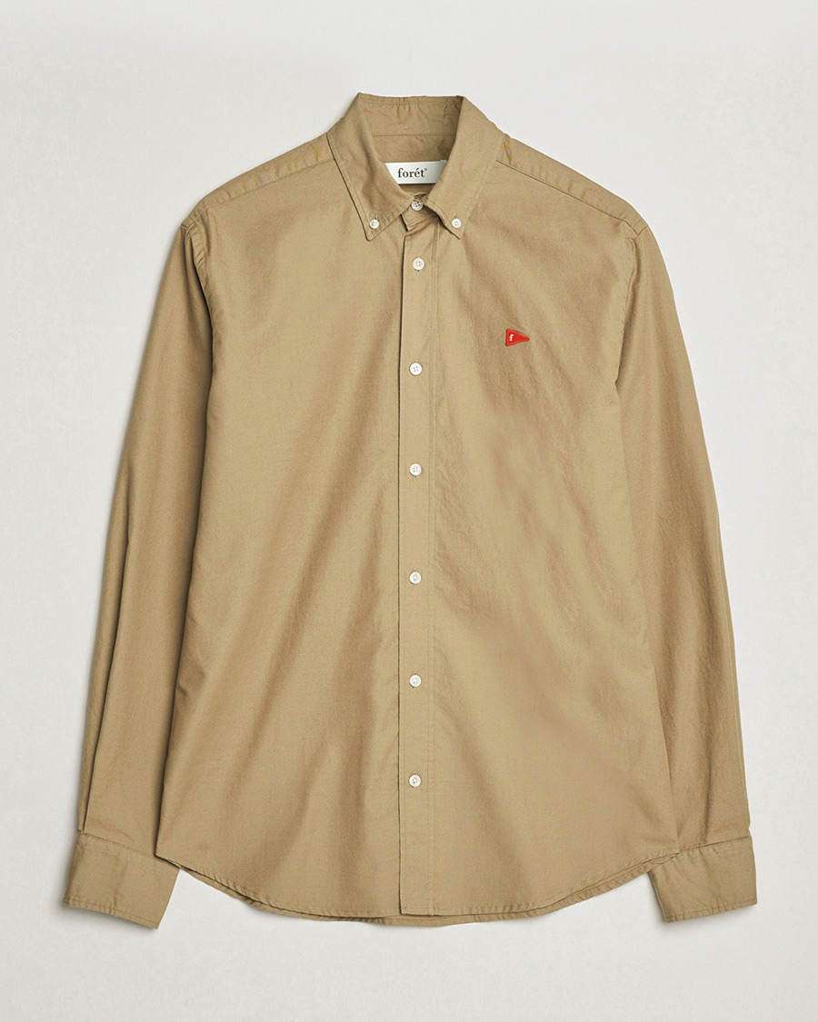 Herre | Skjorter | Forét | Flag Regular Fit Oxford Shirt Khaki
