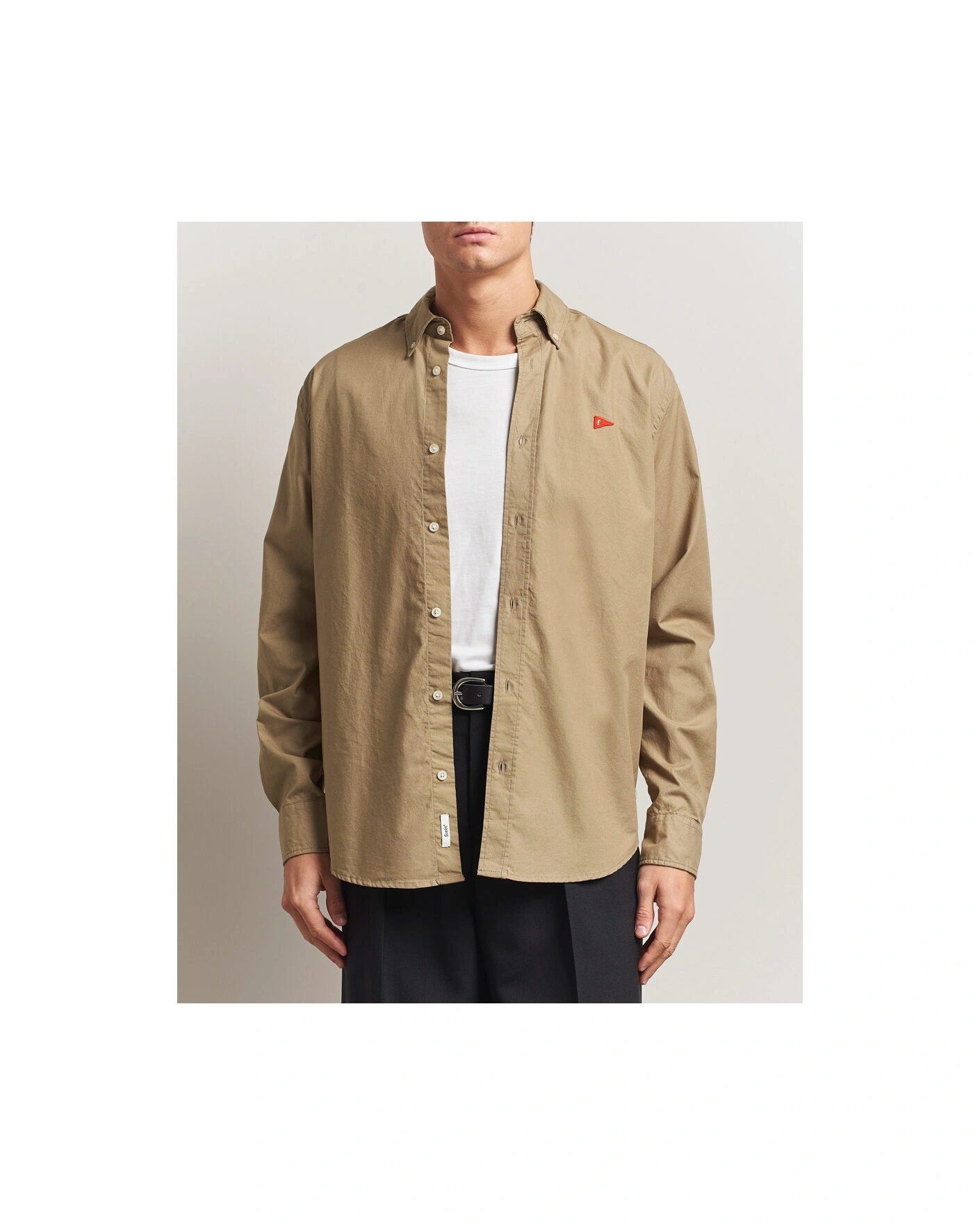 Herre | Skjorter | Forét | Flag Regular Fit Oxford Shirt Khaki