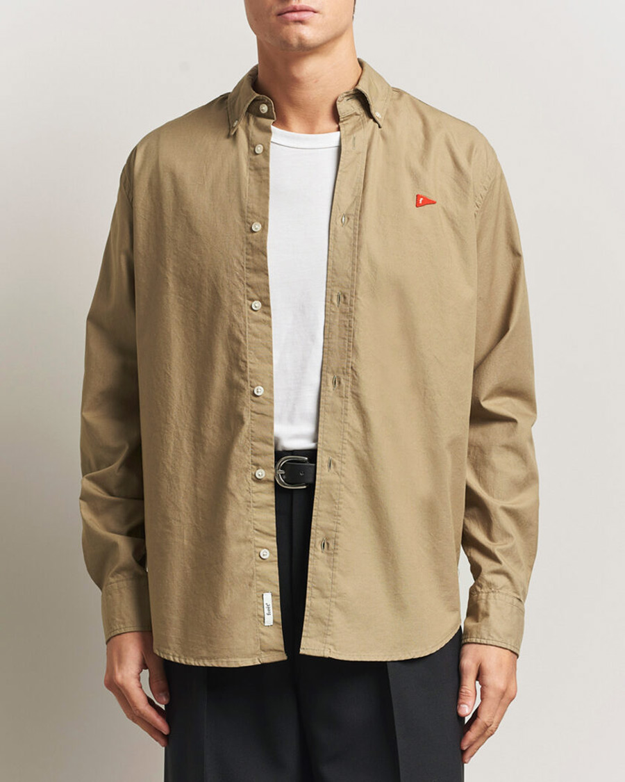 Herre | Skjorter | Forét | Flag Regular Fit Oxford Shirt Khaki