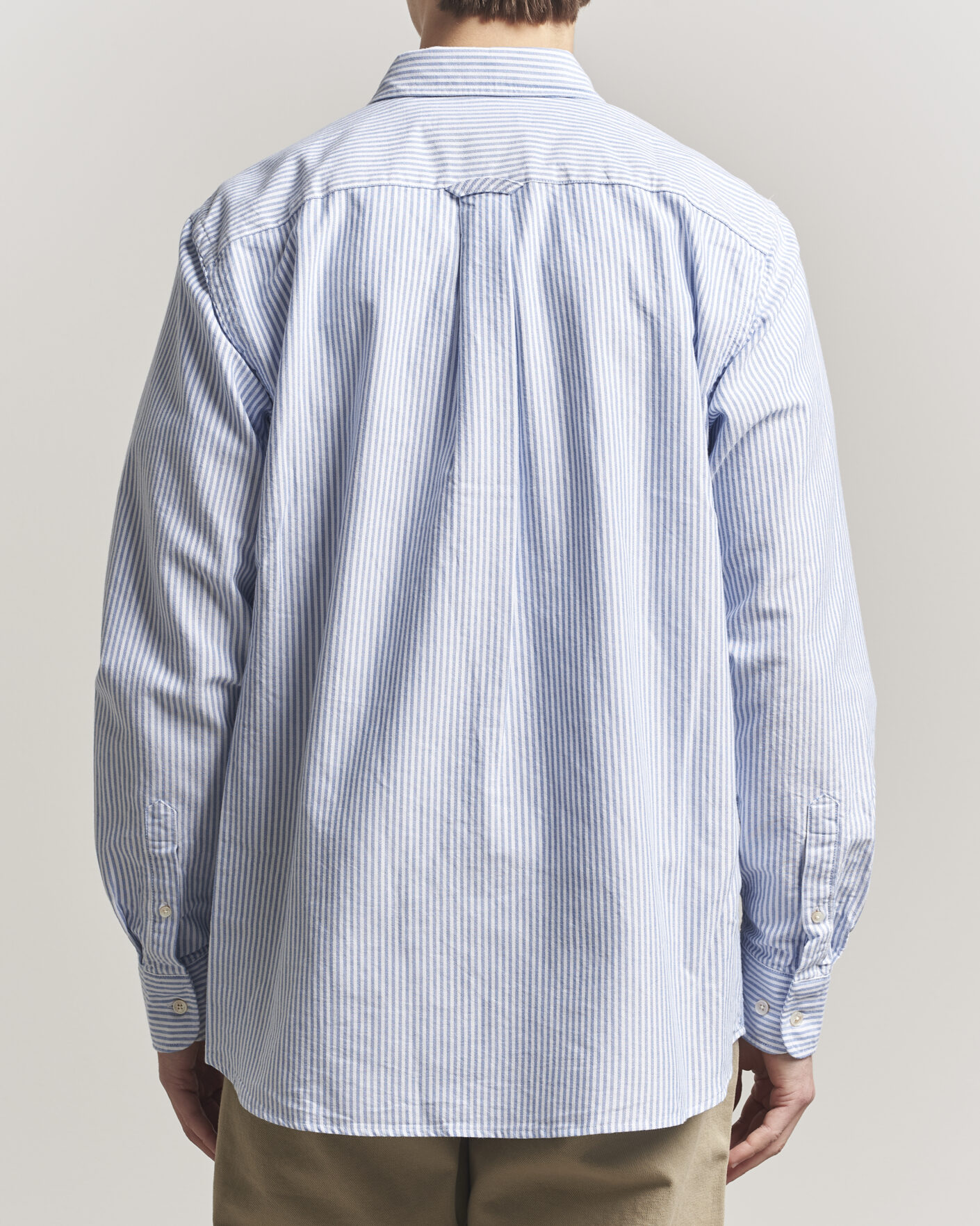 Herre | Skjorter | Forét | Flag Regular Fit Pocket Oxford Shirt Blue Stripe