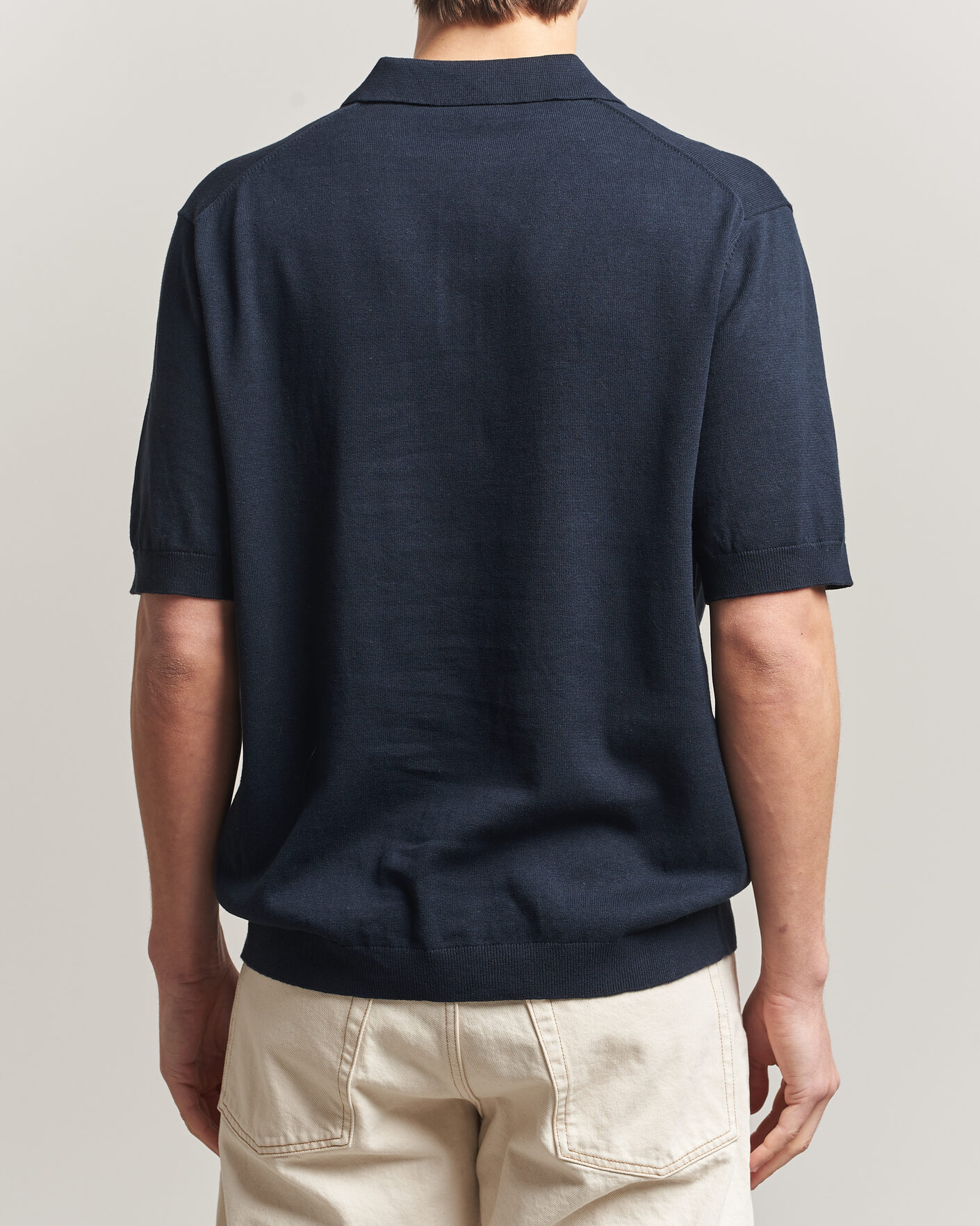 Herre | Polotrøjer | Forét | Sea Cotton/Linen Polo Navy