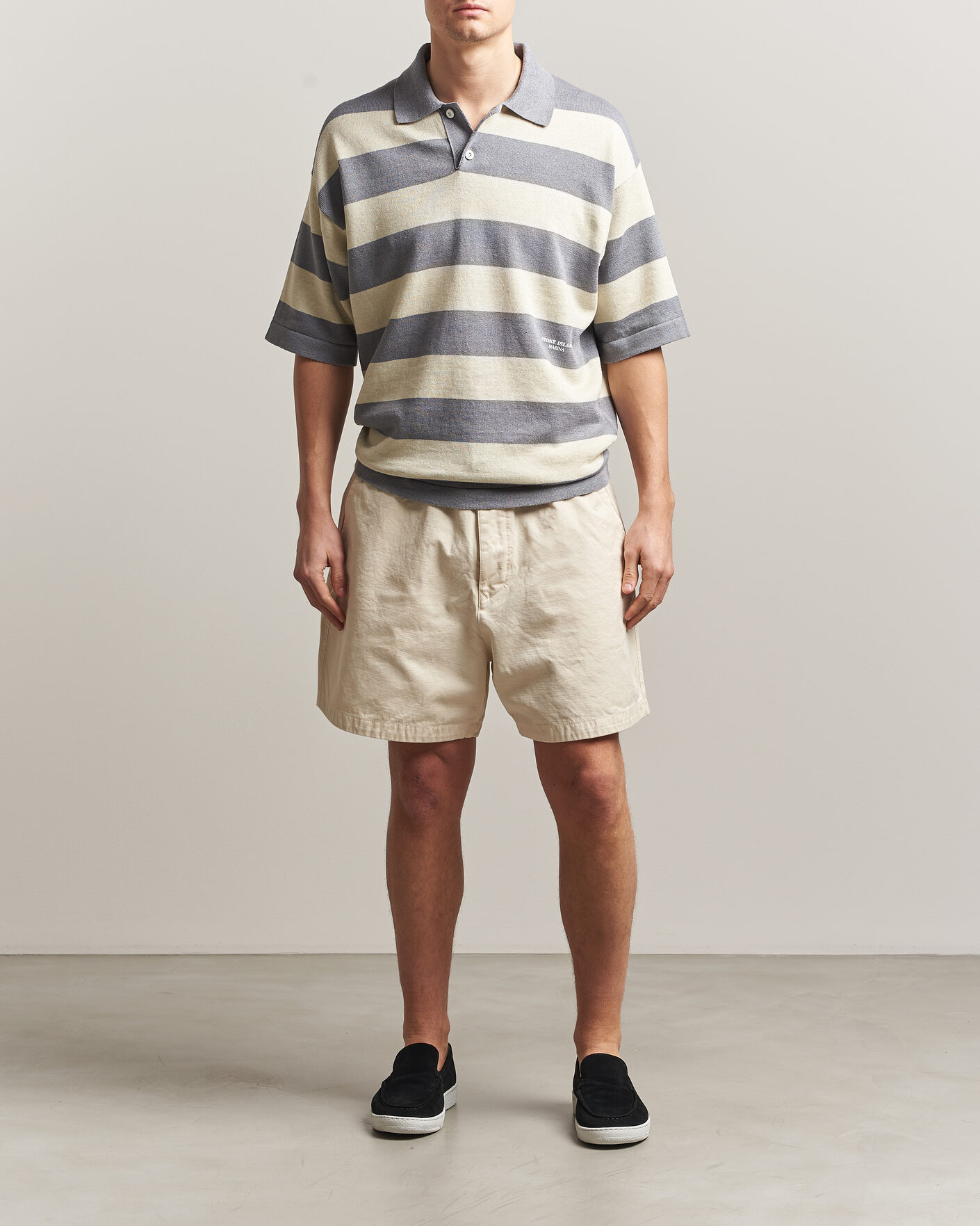 Herre | Shorts | Stone Island | Marina Organic Slub Cotton Shorts Ivory