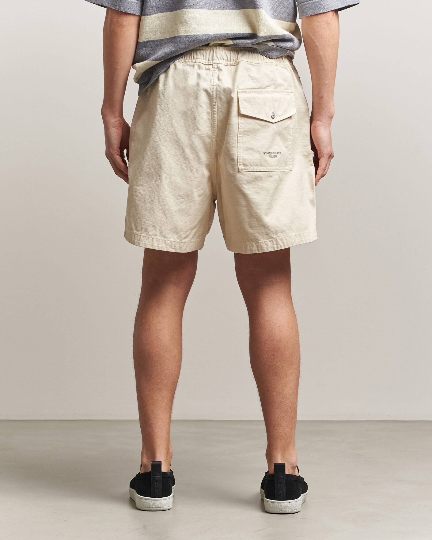 Herre | Shorts | Stone Island | Marina Organic Slub Cotton Shorts Ivory