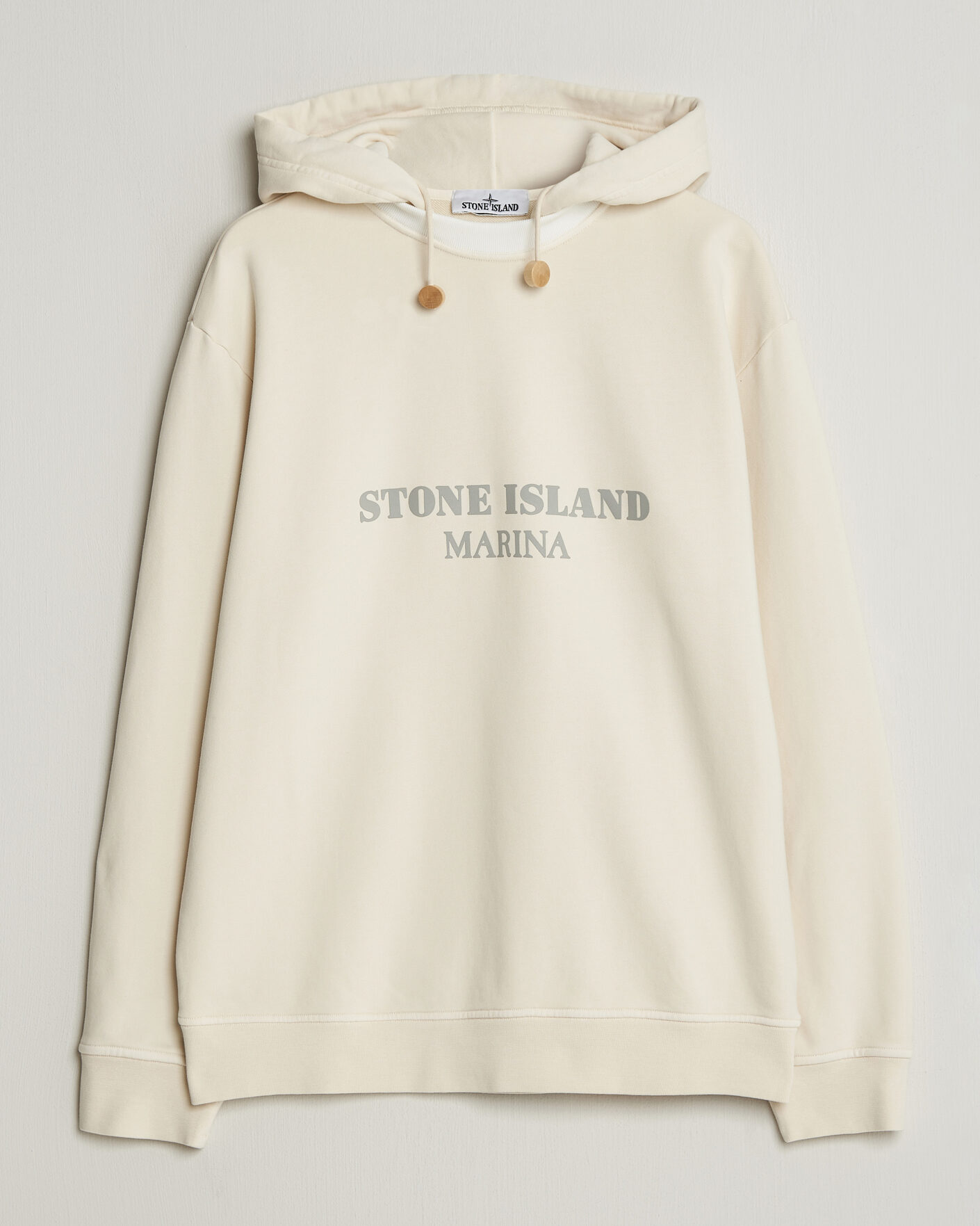 Herre | Trøjer | Stone Island | Marina Cotton Fleece Hood Ivory