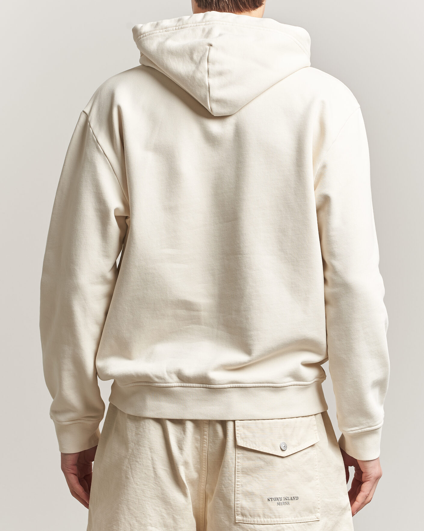 Herre | Trøjer | Stone Island | Marina Cotton Fleece Hood Ivory