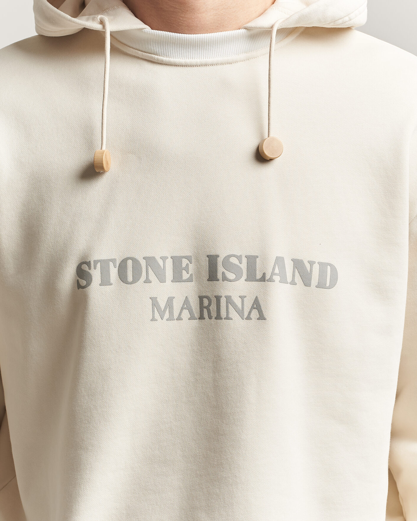 Herre | Trøjer | Stone Island | Marina Cotton Fleece Hood Ivory