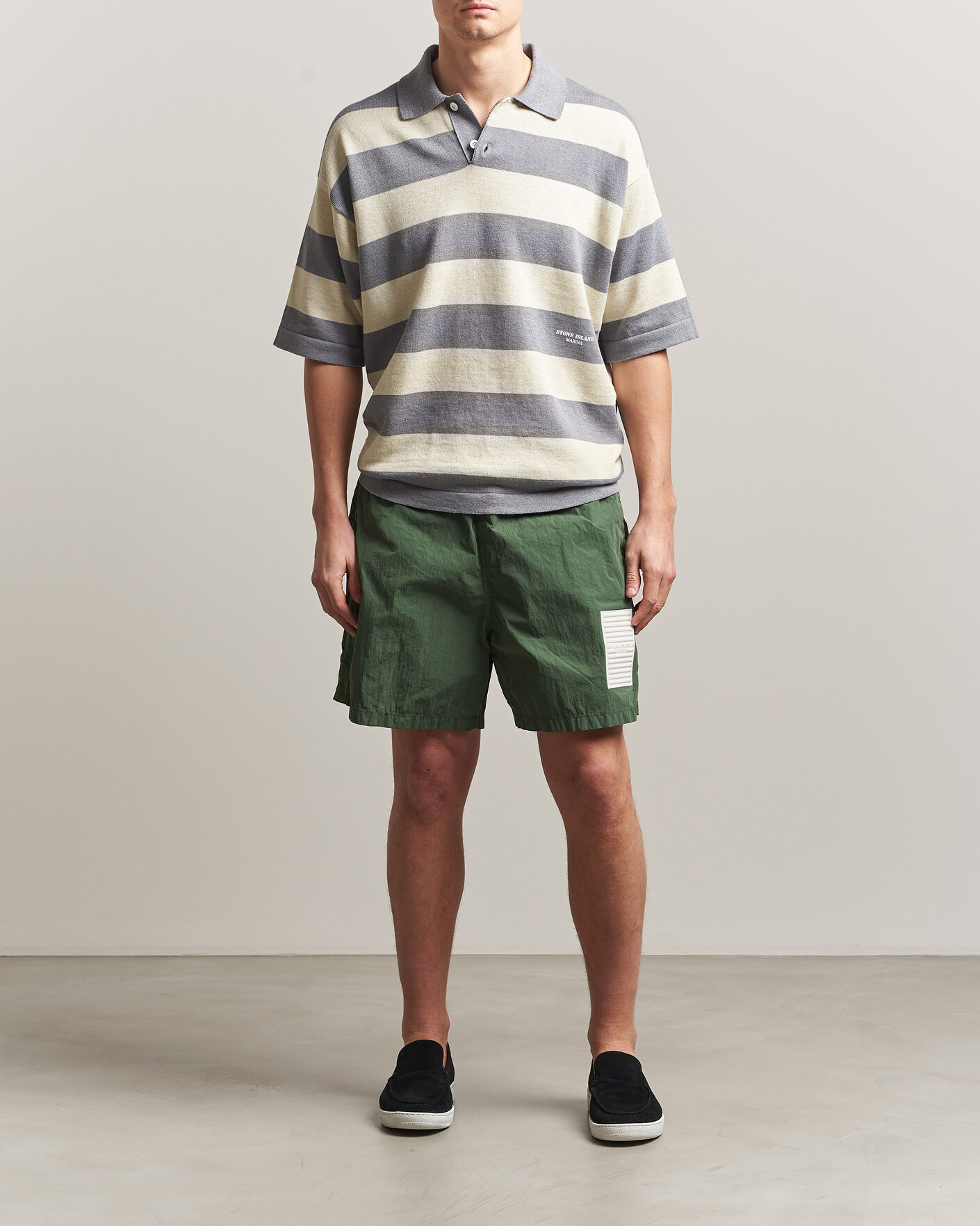Herre | Badebukser | Stone Island | Marina Micro Brushed Nylon-TC Swimshorts Quartz Green