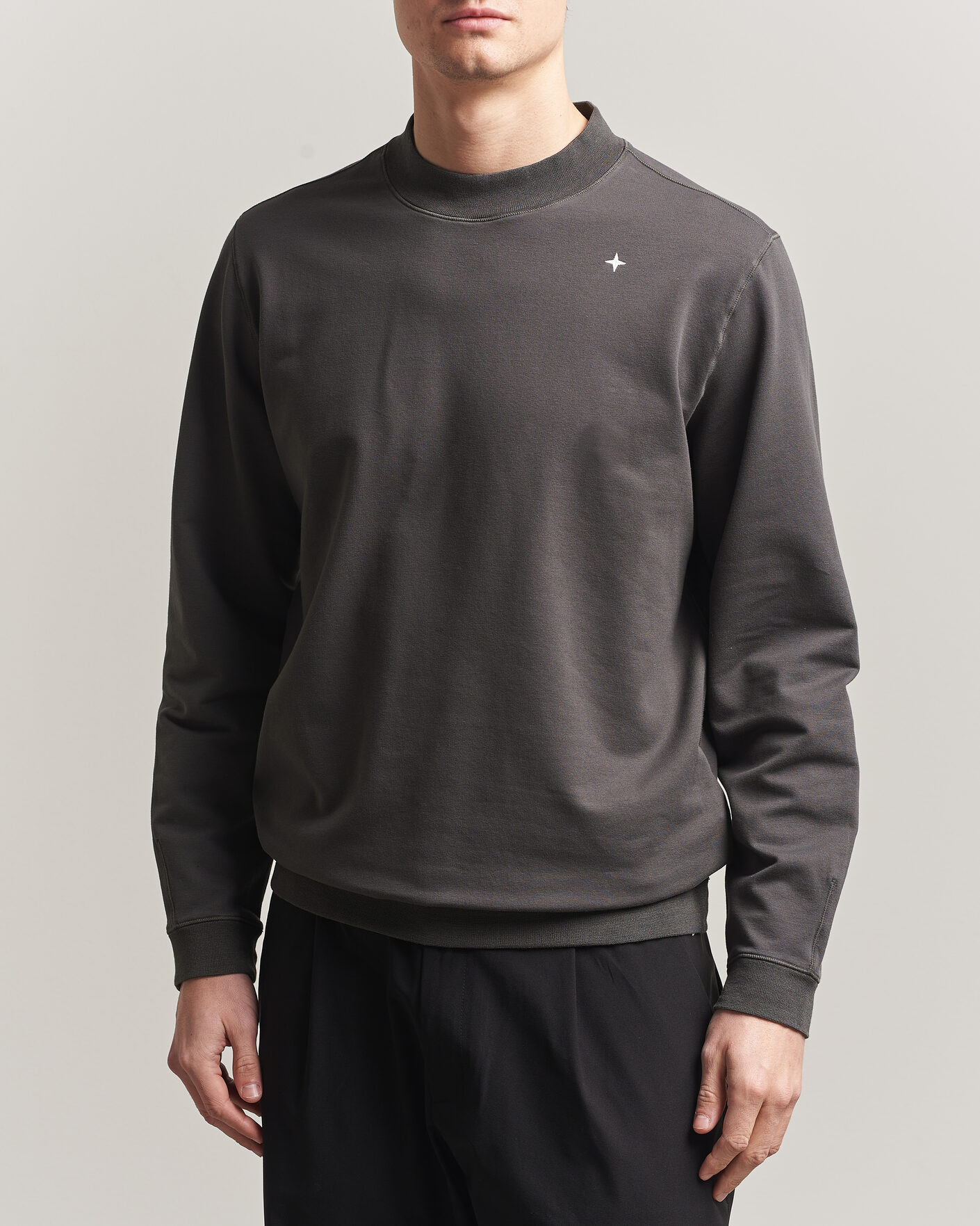 Herre | Trøjer | Stone Island | Stellina Cotton Sweatshirt Charcoal