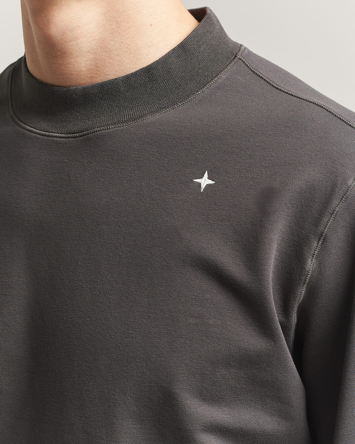 Herre | Trøjer | Stone Island | Stellina Cotton Sweatshirt Charcoal